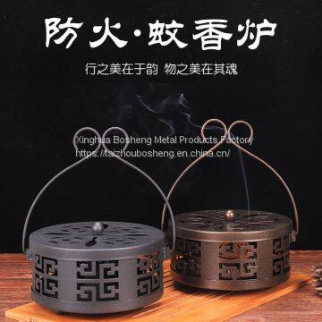 Home Creative Antique Mosquito Incense Burner With Lid Fireproof Incense Burner Portable photo-5