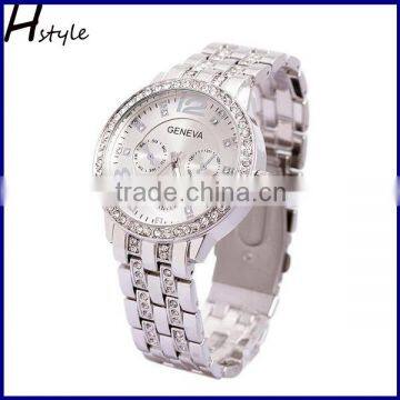 GENEVA Metal Classic Boyfriend Designer Chronograph Style Ladies Watches WP016