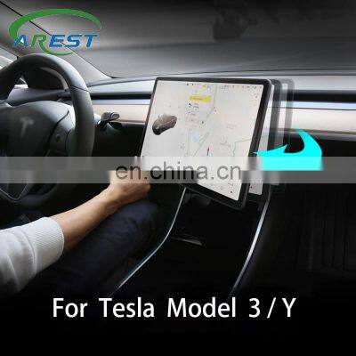 For Tesla Model 3 2021 Screen Rotation Bracket Free Installation Tool Car Accessories Rotatable Screen for Tesla ModelY Dropship