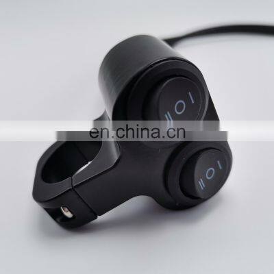 Universal Waterproof CNC Aluminium Alloy Mount 22mm Handlebar Switch Toggle 2 Dual Button 3 Ways Switch Motorcycle