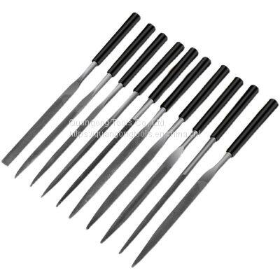 10 Pieces of Needle Files Set Steel File Needle Files Set Includes Round/flat File/triangular/square/ellipse/knife-shaped/rounded/single-sided/pointed Flat and Semicircular Files. photo-2