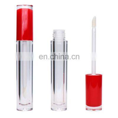 Stock Ready to Ship 5 ml Empty Colorful Color Lid Lip Gloss Tube With Applicator With Collar