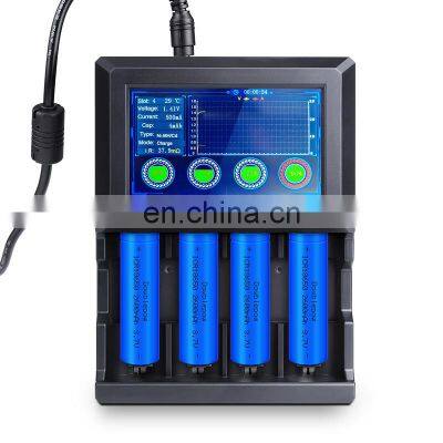 Smart Touch screen battery analyzer AA AAA C D NIMH Battery Charger 18650 battery tester