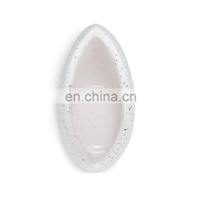 Moon Shaped Dot Speckle Ceramic Flower Planter Vase for Home Decor photo-2