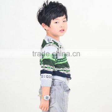 Knitted Pullover Tight Design Fashion Boys Jumper O-neck Sweater