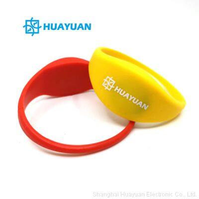 Swimming Pool 13.56MHz Re-usable Waterproof NFC RFID Slimline Silicone Wristband