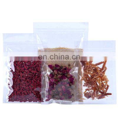 In Stock Cheap Price Food Grade Custom Transparent Resealable 3 Sides Sealing Zipper Clear Flat Bottom Ziplock Pouch Bags