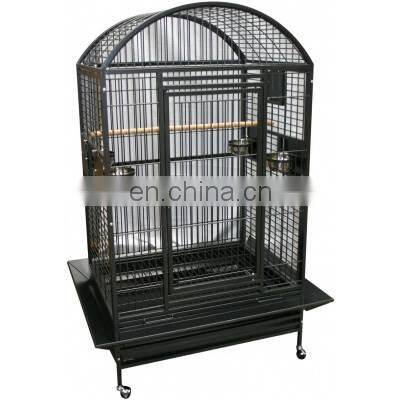 black powder coated bird cage