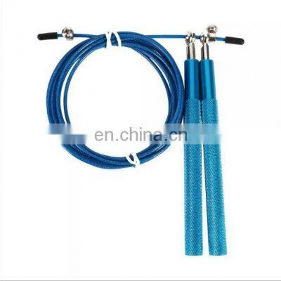 custom long handle steel wire fitness jump rope for outdoor