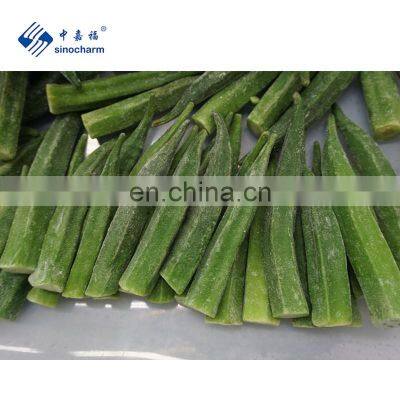 Sinocharm Frozen vegetable  IQF Frozen Okra Whole Okra Cut