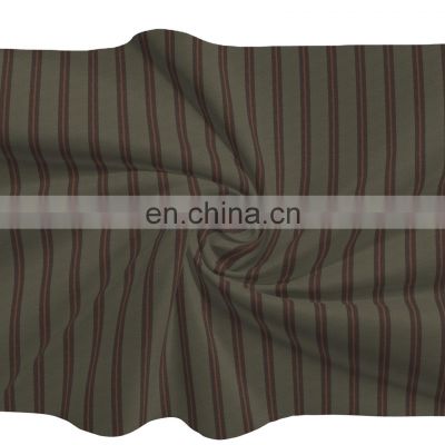 Stock Fabric Yarn Dyed Polyester Rayon Stripe Fabric For Garments