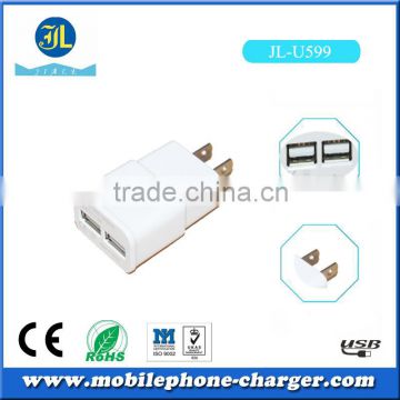 Dual micro usb travel charger for mobile phone use 2A cheap baterry charger with US plug