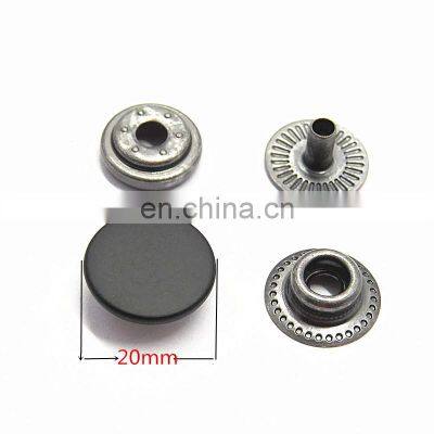 20mm Black Metal Hidden Press Snap Button photo-2