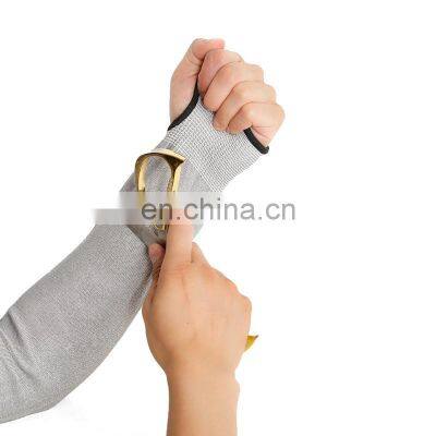 Safety Arm Protection Knit Sleeves Slash Resistant Sleeves With Thumb Slot Steel Wire Protective Arm Guards A4 Level photo-2