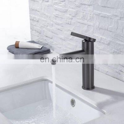 2021 New Design Simple New Design Matte Black Bathroom Sink Faucet Washbasin Basin Faucet Mixers Taps Exporter photo-2