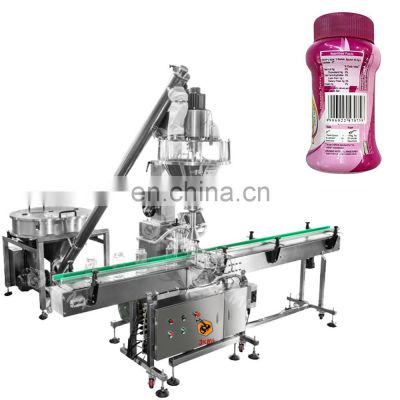 Fully automated volumetric instant beverage matcha coffee milk tea powder filling machine