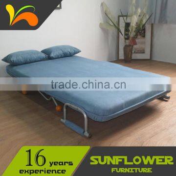 Full Metal Structure Modern Leisure Fabric Wood leg Sofa Bed Furniture