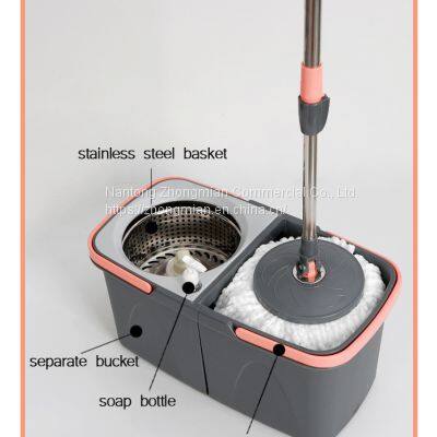 Microfiber Spin Mop With Double Buckets 360 Spinning Magic Quick Dry Mop photo-2