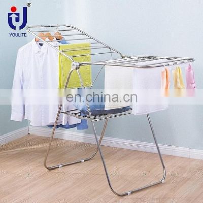 User-friendly foldable clothes adjustable laundry rack