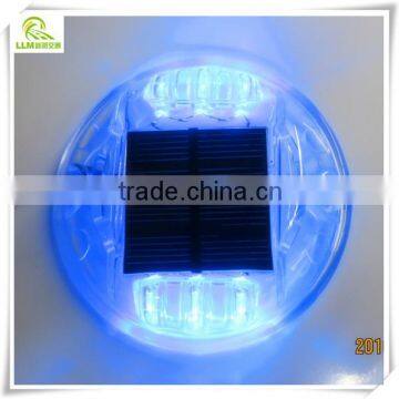 High compression reinforced transparent plastic round wired LED road marker