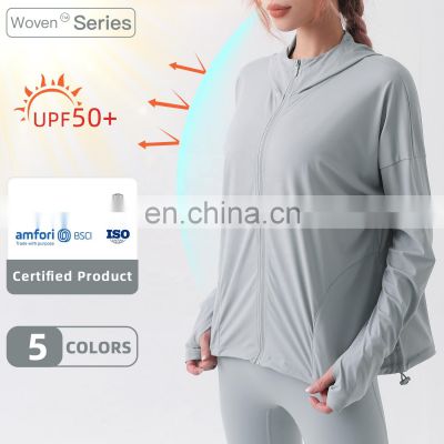 ECO Womens Sports Running Yoga Jacket Full Zip Track Turtleneck Gym Workout Top