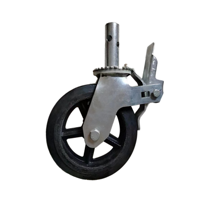 Black and Grey Rubber Wheel Trolley Wheel Industrial Caster Wheel