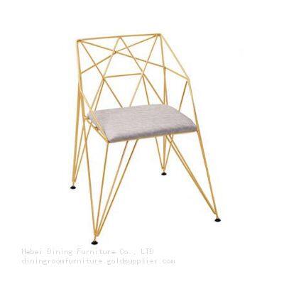 Hollow Gold Wire Chair with Soft Cushion DC-W03