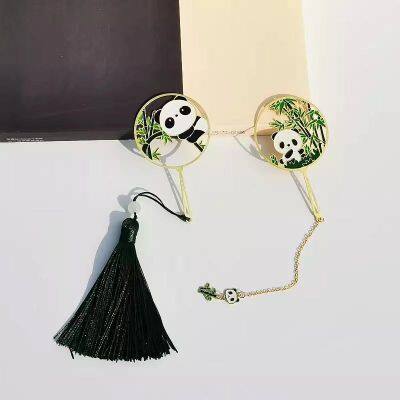 Metal Leaf Bodhi Leaf With Tassel Book Flower Bookmark photo-5