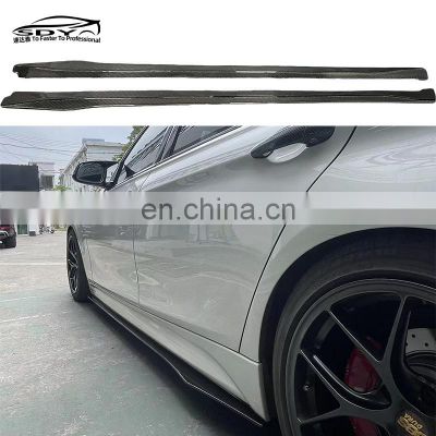 F30 Blade Style Carbon Fiber Side Skirt For BMW 3 Series F30 side skirt lip body Kit