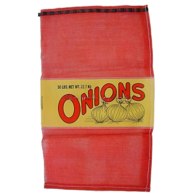PRINTED PP LENO MESH BAG WITH BAND LABEL LOGO FOR ONIONS photo-5