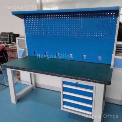 Hengna Heavy Duty Steel ESD Production Table for Automotive Electronics Assembly|Drone repair table with pegboard
