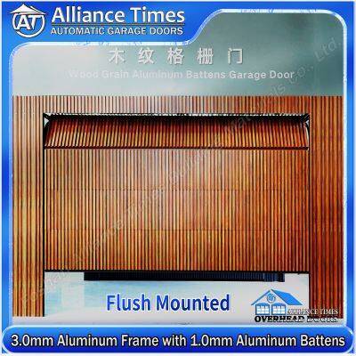 Australian Residential Flush Mounted Aluminum Grille Battens Sectional Garage Doors