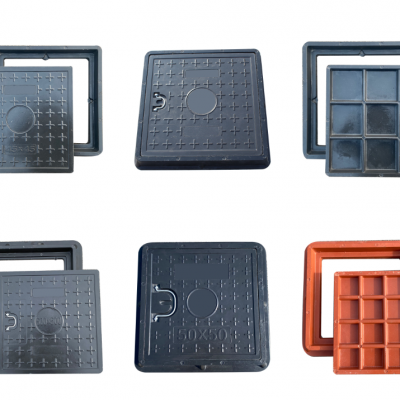 Fiberglass Reinforced Plastic Manhole Cover 40x40 Heavy Duty for Road Use