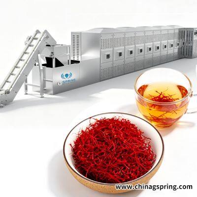 New Design Continuous Industrial Microwave Oven for Saffron Drying Sterilization Machine