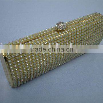 Mesh crystal and Bead evening bag,fashion clutch handbags