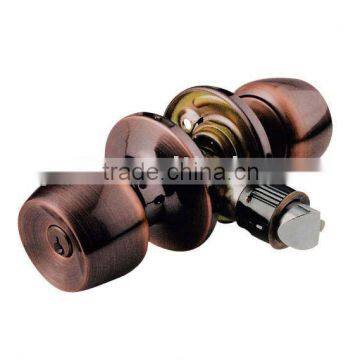 Tubular door knob lockset