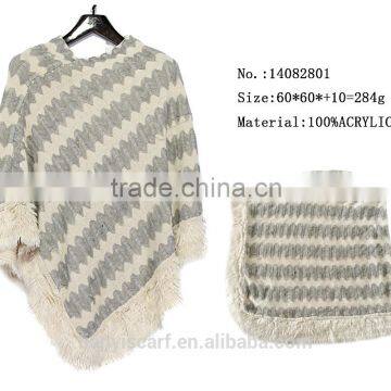 new design wave knitted pullover cape sweater brand pashmina shawl scarf