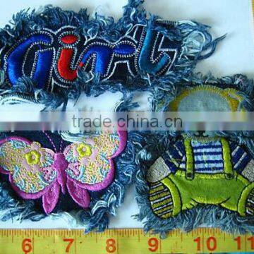 Appliques Embroidery Patch Sew on, Denim Applique Patch