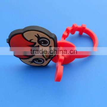 rubber cable for earphone, soft pvc cartoon bobbin winder silicone earphone winder