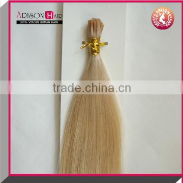 Factory Price Remy Hair Double Drawn i tip hair extensions wholesale