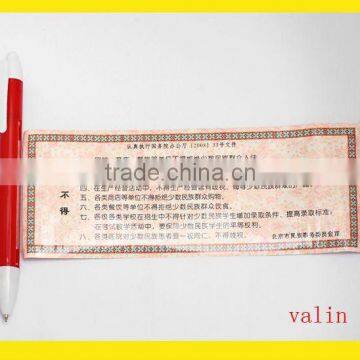 Red Plastic Banner pen promotion with the cup