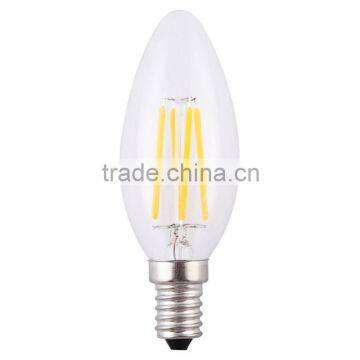 130lm/W PF>0.9 6w 8w 10w e14 led candle bulb 4w