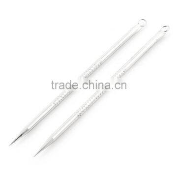 Texture Grip Face Care Blackhead Acne Needle Remover Pimple Extractor 2 Pcs