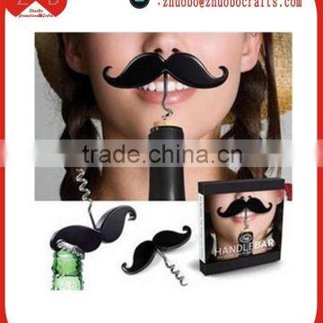 Logo customized promotions item lovely moustache beer opener 2015 hot sell items