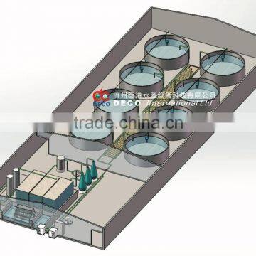 DECO Recirculating aquaculture system for 100m3