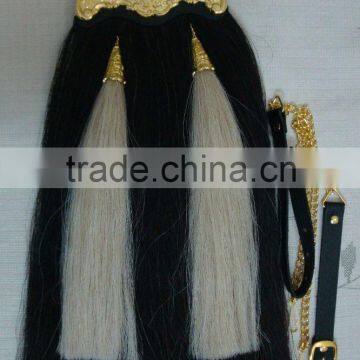 Real Horse Hair Piper Sporran With Celtic Design Candle Made Of Leather Material