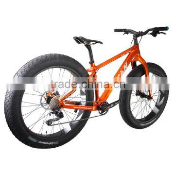 Golden carbon fat bike complete fatbike carbon bikes 26x4.0 Tire Shima XT groupset 12.38KG