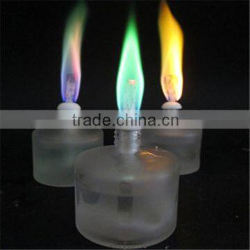 color flame oil candle