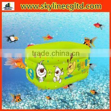 6P material Square green pool inflatable pool plastic pool for baby