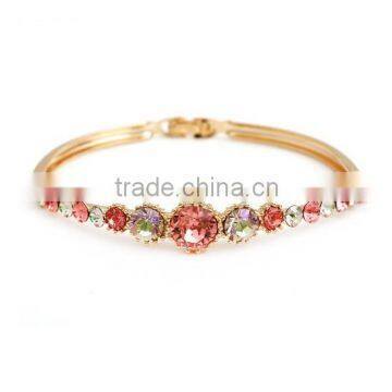 Fashion Beautiful Handmade Gold Plated CZ Diamond Bracelet